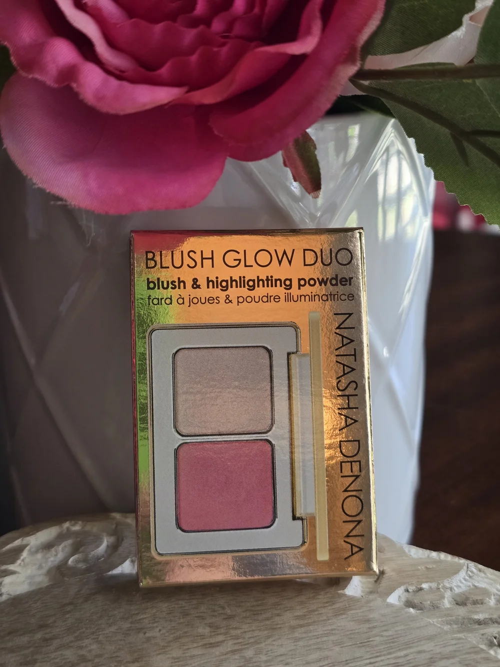 Natasha Denona Pink Blush & Highlight Duo - Soft Rose and Shimmer